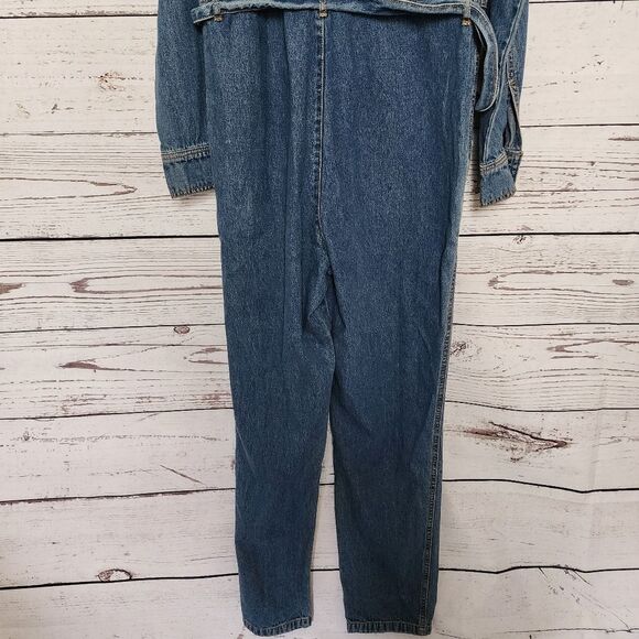 Sunset & Spring Long Sleeve Denim Boilersuit Jumpsuit Medium NWT - Picture 7 of 7